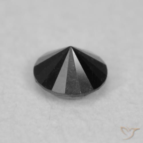 0.02 карата, натуральный Черный Бриллиант, Круглый, Непрозрачный