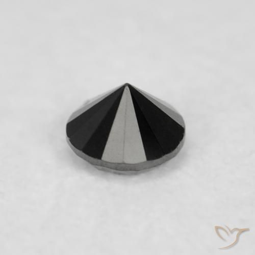 0.02 карата, натуральный Черный Бриллиант, Круглый, Непрозрачный