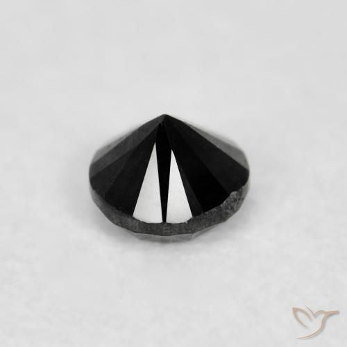 0.04 карата, натуральный Черный Бриллиант, Круглый, Непрозрачный