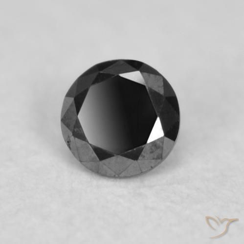0.02 карата, натуральный Черный Бриллиант, Круглый, Непрозрачный