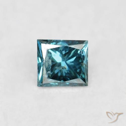 0.06ct Натуральный Синий / Голубой Бриллиант, Квадрат, Чистота VS