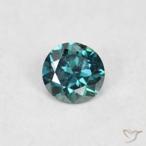 0.03ct Натуральный Синий / Голубой Бриллиант, Круглый, Чистота VS