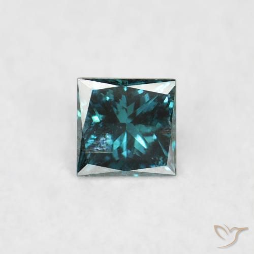 0.05ct Натуральный Синий / Голубой Бриллиант, Квадрат, Чистота VS
