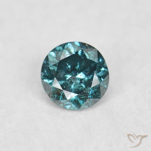 0.05ct Натуральный Синий / Голубой Бриллиант, Круглый, Чистота VS