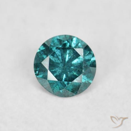 0.06ct Натуральный Зеленый Бриллиант, Круглый, Чистота VS