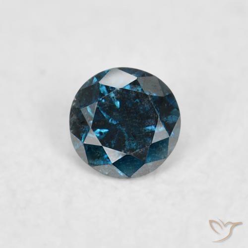 0.05ct Натуральный Синий / Голубой Бриллиант, Круглый, VS-SI