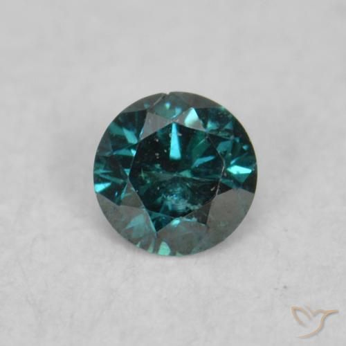 0.03ct Натуральный Зеленый Бриллиант, Круглый, VS-SI