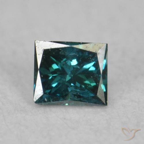 0.05ct Натуральный Синий / Голубой Бриллиант, Квадрат, VS-SI