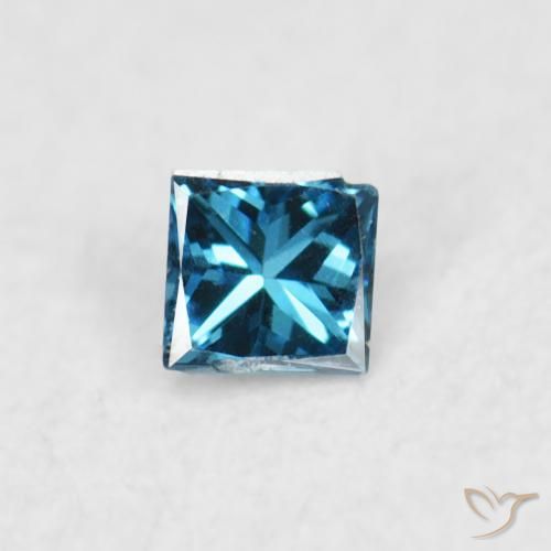 0.02ct Натуральный Синий / Голубой Бриллиант, Квадрат, VS-SI