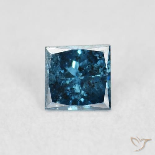 0.06ct Натуральный Синий / Голубой Бриллиант, Квадрат, VS-SI
