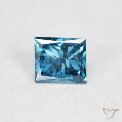 0.05ct Натуральный Синий / Голубой Бриллиант, Квадрат, VS-SI