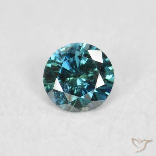 0.05ct Натуральный Зеленый Бриллиант, Круглый, VS-SI