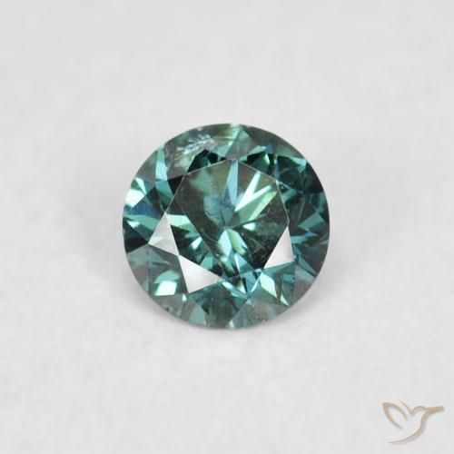 0.05ct Натуральный Зеленый Бриллиант, Круглый, VS-SI