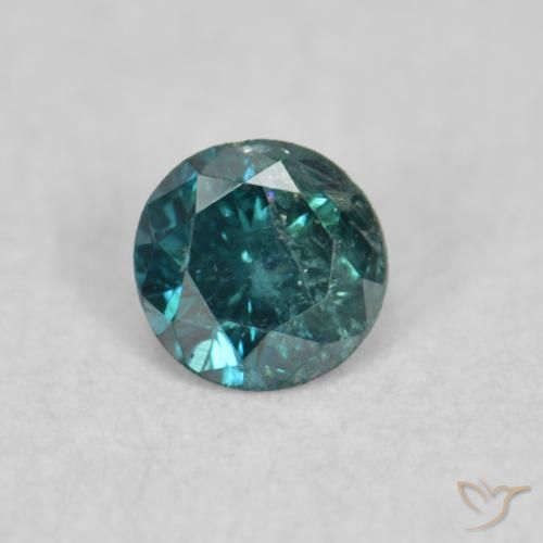 0.05ct Натуральный Зеленый Бриллиант, Круглый, SI