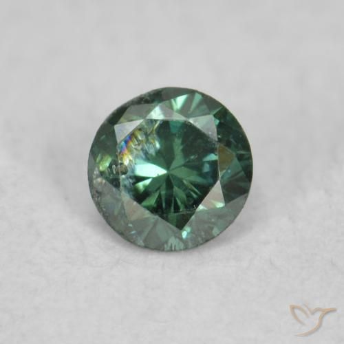 0.05ct Натуральный Зеленый Бриллиант, Круглый, VS-SI
