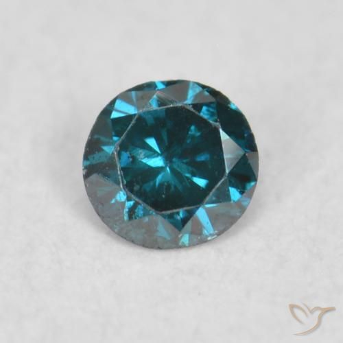 0.03ct Натуральный Синий / Голубой Бриллиант, Круглый, Чистота VS