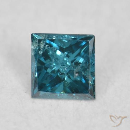0.04ct Натуральный Синий / Голубой Бриллиант, Квадрат, Чистота VS