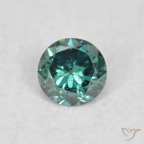 0.02ct Натуральный Зеленый Бриллиант, Круглый, Чистота VS