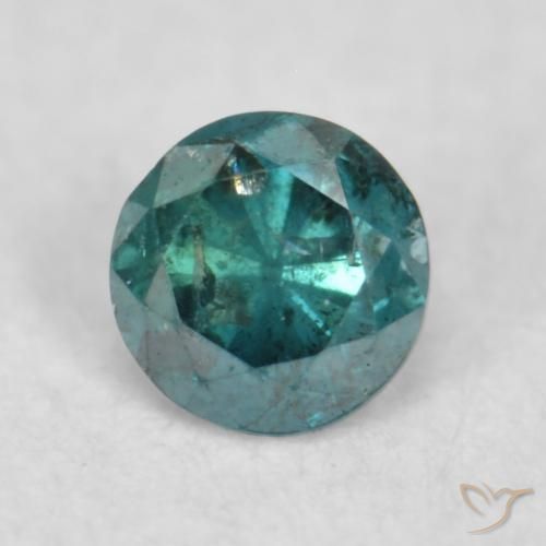 0.08ct Натуральный Зеленый Бриллиант, Круглый, SI