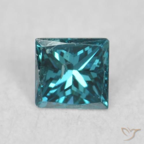 0.06ct Натуральный Синий / Голубой Бриллиант, Квадрат, Чистота VS