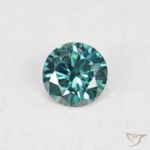 0.03ct Натуральный Зеленый Бриллиант, Круглый, Чистота VS