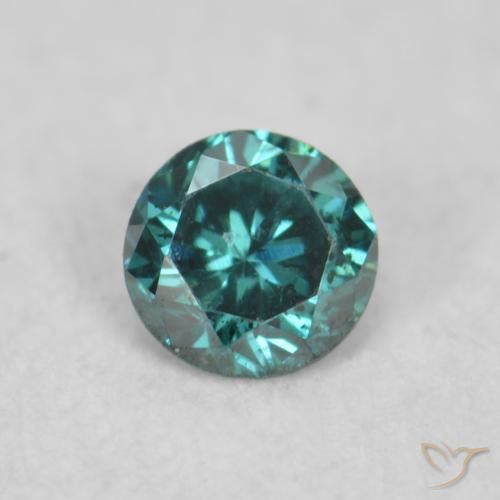 0.07ct Натуральный Зеленый Бриллиант, Круглый, Чистота VS