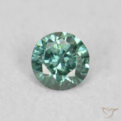 0.05ct Натуральный Зеленый Бриллиант, Круглый, Чистота VS