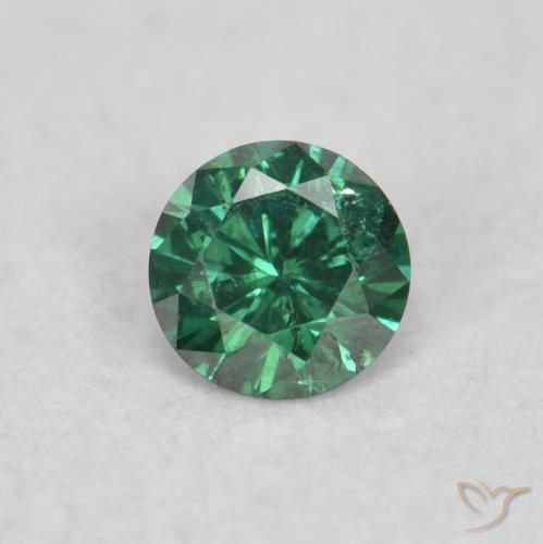 0.05ct Натуральный Зеленый Бриллиант, Круглый, Чистота VS