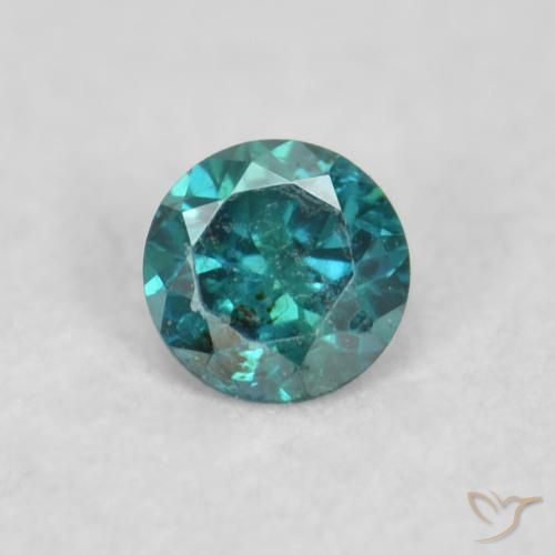 0.04ct Натуральный Синий / Голубой Бриллиант, Круглый, Чистота VS
