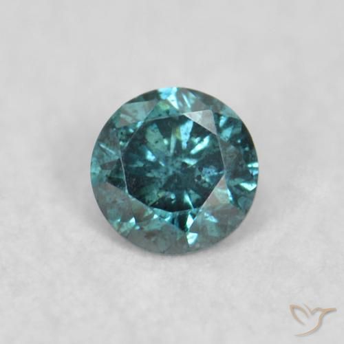 0.05ct Натуральный Синий / Голубой Бриллиант, Круглый, Чистота VS