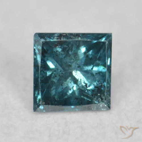 0.08ct Натуральный Синий / Голубой Бриллиант, Квадрат, Чистота VS