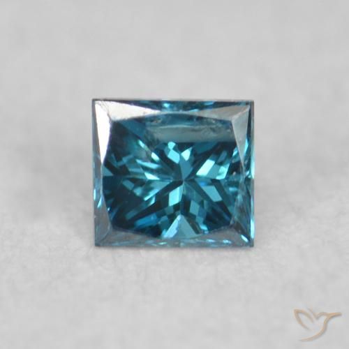 0.04ct Натуральный Синий / Голубой Бриллиант, Квадрат, Чистота VS