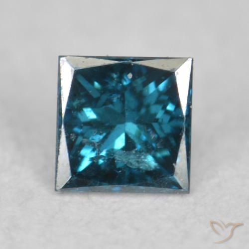 0.07ct Натуральный Синий / Голубой Бриллиант, Квадрат, Чистота VS