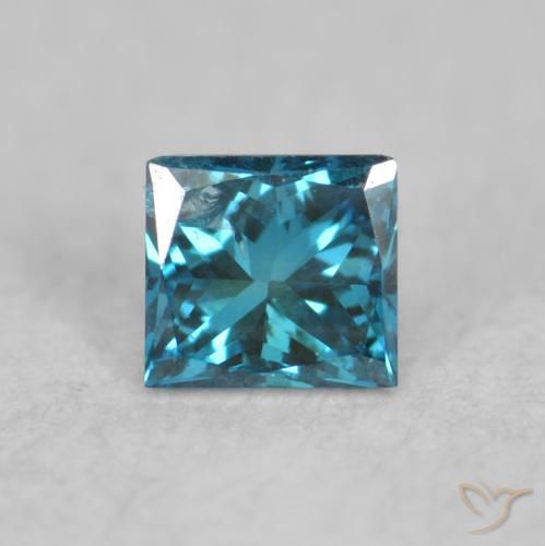 0.06ct Натуральный Синий / Голубой Бриллиант, Квадрат, VS-SI