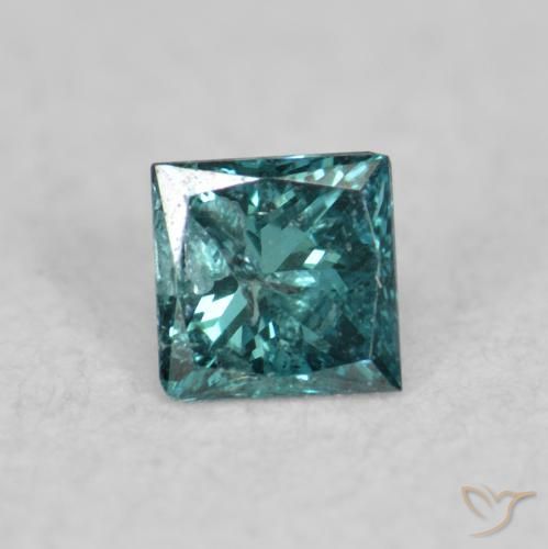 0.03ct Натуральный Зеленый Бриллиант, Квадрат, VS-SI