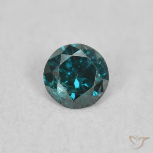 0.03ct Натуральный Синий / Голубой Бриллиант, Круглый, VS-SI