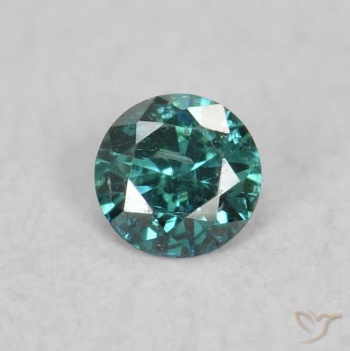 0.06ct Натуральный Зеленый Бриллиант, Круглый, VS-SI