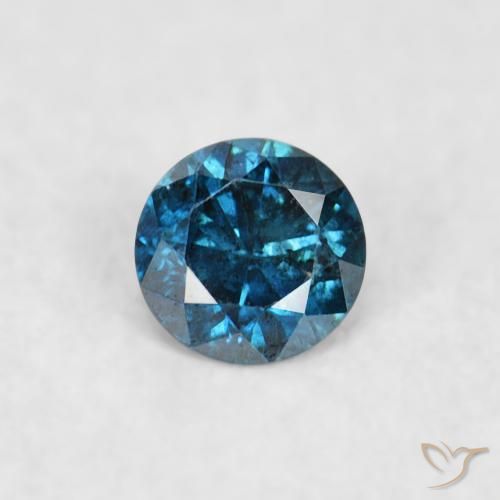 0.04ct Натуральный Синий / Голубой Бриллиант, Круглый, Чистота VS