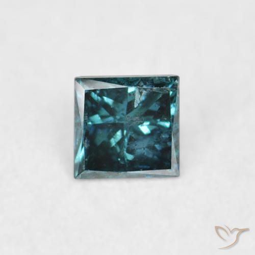 0.06ct Натуральный Синий / Голубой Бриллиант, Квадрат, Чистота VS