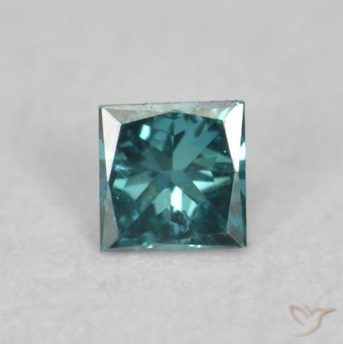 0.04ct Натуральный Зеленый Бриллиант, Квадрат, VVS-VS