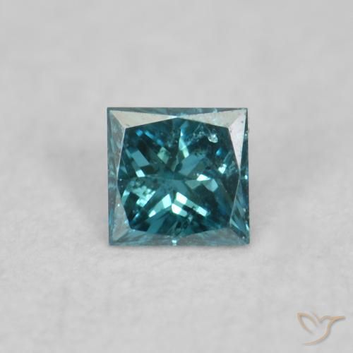 0.02ct Натуральный Синий / Голубой Бриллиант, Квадрат, VVS-VS