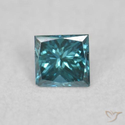 0.04ct Натуральный Синий / Голубой Бриллиант, Квадрат, VVS-VS