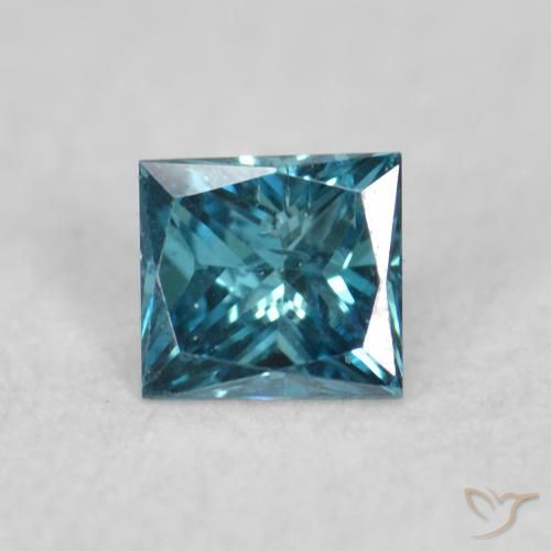 0.05ct Натуральный Синий / Голубой Бриллиант, Квадрат, VVS-VS