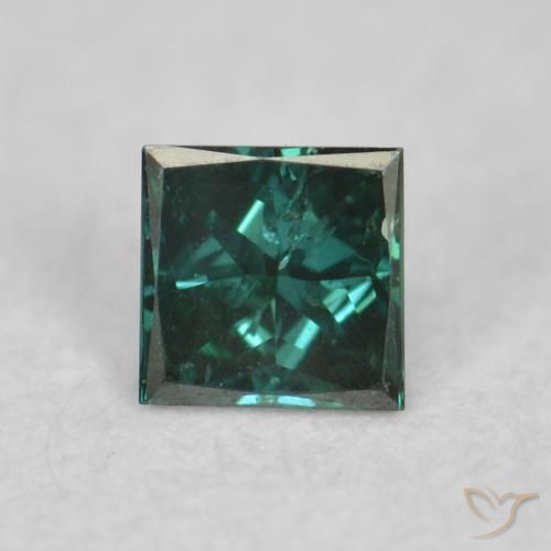 0.06ct Натуральный Зеленый Бриллиант, Квадрат, VVS-VS