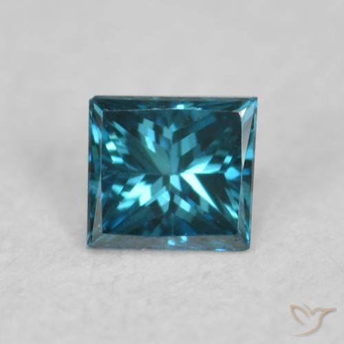 0.06ct Натуральный Синий / Голубой Бриллиант, Квадрат, VVS-VS