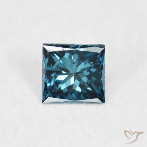 0.06ct Натуральный Синий / Голубой Бриллиант, Квадрат, VVS-VS