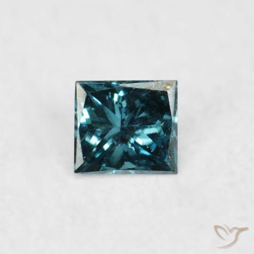 0.03ct Натуральный Синий / Голубой Бриллиант, Квадрат, VVS-VS
