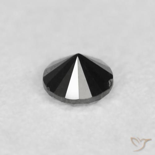0.03 карата, натуральный Черный Бриллиант, Круглый, Непрозрачный