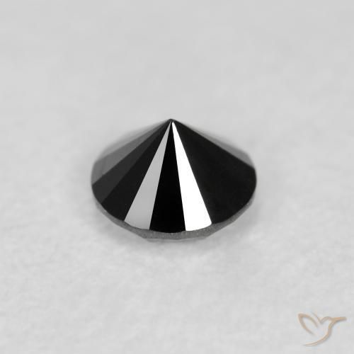 0.12 карата, натуральный Черный Бриллиант, Круглый, Непрозрачный