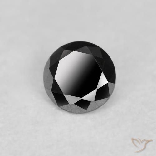 0.12 карата, натуральный Черный Бриллиант, Круглый, Непрозрачный